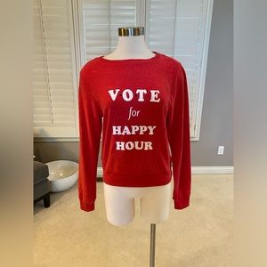 WildFox Vote For Happy Hour Sweatshirt (NWT) Size Small